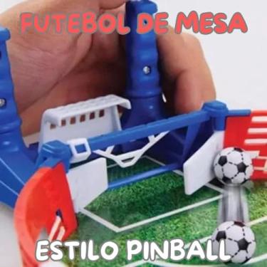Imagem de FUTEBOL DE MESA COM LANÇADOR DE TABULEIRO BRINQUEDO INTERATIVO PARA JOGOS INFANTIS PINBALL ESPORTE MINI ARENA GOL A GOL JOGO PORTÁTIL CRIANÇA BOLA FOOTBALL DE DEDO PEBOLIM 38CM