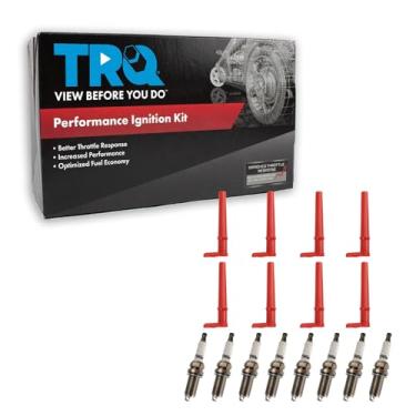 Imagem de TRQ Kit de ignição vermelho compatível com 03-05 Aviator 02 Blackwood 98-02 Continental 01-07 Esperante 05-06 GT 03-04 Marauder 97-98 Mark VIII 99-14 Mustang 99-04 Navigator