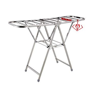Imagem de Suporte para lavanderia, arejador de roupas Airer-Gullwing, escorredor dobrável de aço inoxidável para ambientes internos e externos ()