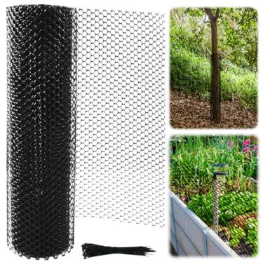 Imagem de COZYDIG Protetor de tronco de árvore de malha de 6 m, envoltório de árvore para proteger a casca com 100 peças de laços, protetores de plantas para evitar aparadores de roedores e veados e coelhos