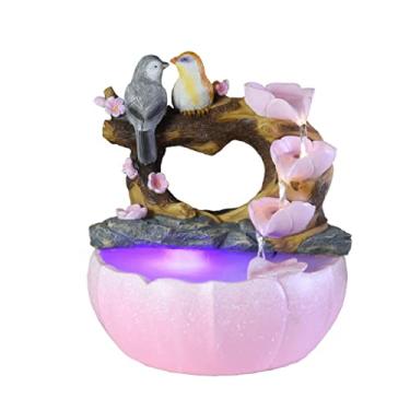 Imagem de XFNVXC Fontes de mesa fonte de mesa interior decoração de mesa fonte atomizadora sala de estar quarto fonte de água mesa de escritório fonte de cachoeira da sorte fontes de água interiores