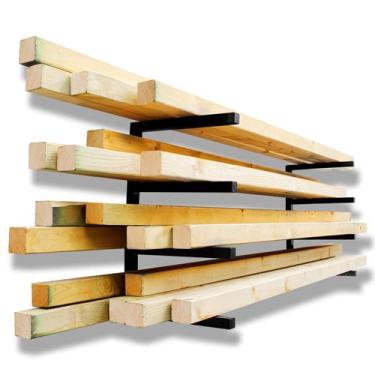 Imagem de Rack de armazenamento organizador de madeira YYR 62x38cm 4 níveis 363 