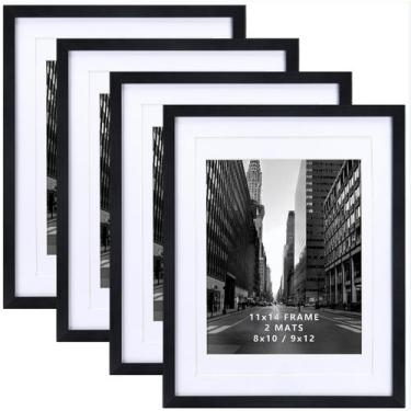Imagem de Conjunto de 4 porta-retratos Giftgarden pretos 11x14 com tapetes