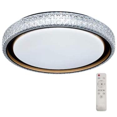 Imagem de Luminaria Plafon 3 Tons LED Cristal Controle Remoto Iluminaçao Quarto 