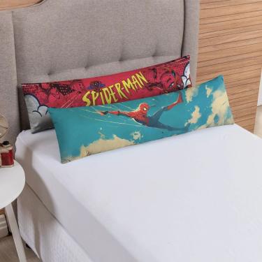 Imagem de Travesseiro De Corpo Infantil 75cm X 20cm Kit 02 Peças Aranha