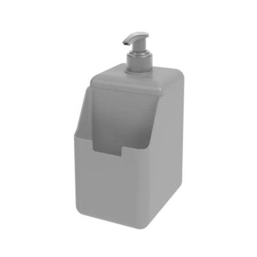 Imagem de Porta Detergente Dispenser Single Coza 500Ml Cinza Grafite