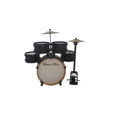Imagem de Bateria musical de brinquedo RMV Rock Kids Preta