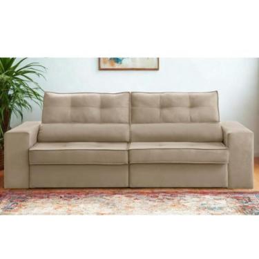 Imagem de Sofá Retrátil e Reclinável 2 lugares 1,90m com Molas Milão Suede Mirra