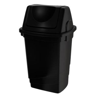 Imagem de Lixeira Tampa Basculante 30 Litros Resistente Antiodor Reciclagem Colo