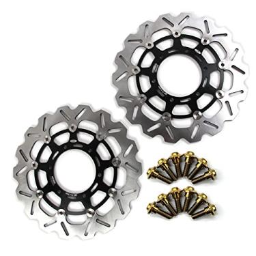 Imagem de Arashi Discos de freio dianteiro Rotores com parafusos de montagem para Suzuki GSXR 600 2008-2017 K8 K9, GSXR 750 2008-2018, GSXR 1000 2009-2016, acessórios de substituição de motocicleta preto