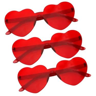 Imagem de Óculos de sol em forma de coração para mulheres verão, Vermelho