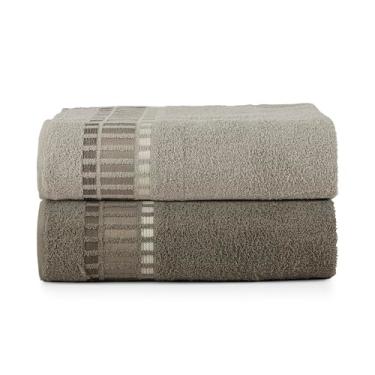 Imagem de Kit 2 Toalha de Banho Bossa Premium, 2 Toalhas de Banho em Algodão 99%, 130x62cm, Gramatura 340g/m² (Marrom)