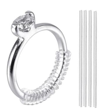 Imagem de Tamanhos de anel para espaçadores ajustadores de anéis soltos ou protetores invisíveis para apertar, 6 tamanhos, ajustador, redimensionador, serve para quase todos os anéis, reduz o tamanho em 1,2 a