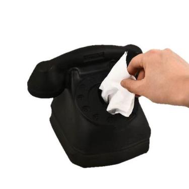 Imagem de Capa de lenços de papel de borracha estilo telefone retrô 298g - yiwei