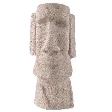 Imagem de Escultura: Estátua, cabeça da Ilha de Páscoa, resina Moai, 12cm - yiwe