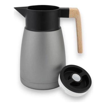 Imagem de Garrafa Térmica Parede Dupla 1 Litro Frio E Quente - Cinza