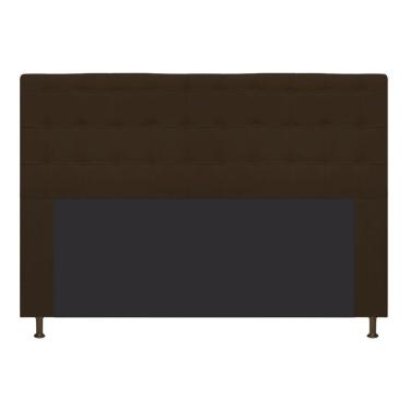Imagem de Cabeceira Dama 195 Cm King Size Com Botonê Suede Marrom