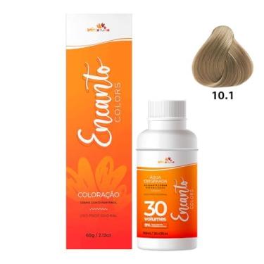Imagem de Beleza Ruiva – Kit Encanto Colors 10.1 e Oxigenada 30vol | Coloração Louro Claríssimo Cinza 60g | Tom Ruivo Doce de Leite Claríssimo com Brilho, Nutrição e Toque Profissional