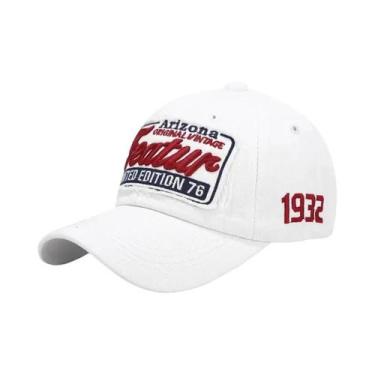 Imagem de Boné de Beisebol Unissex de Algodão - Bordado com Letras - Estilo Hip 