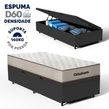 Imagem de Cama Box Baú com Colchão de Espuma D60 Ortobom Force Dream Solteiro 88