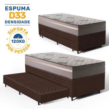 Imagem de Cama Box com Colchão de Espuma D33 Millenium One Face Auxiliar de Espu