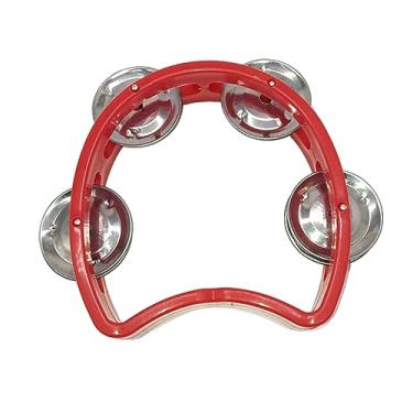 Imagem de Generic Pandeiro Divertido e Fácil de Usar 4 Sinos Pandeiro Som Refrescante Festa Escolar Infantil (Vermelho)