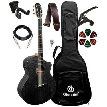 Imagem de Violão Aço Eletroacústico Giannini Gjm Com Bag + Sf112 E Spf (SBK)