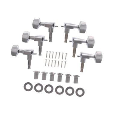 Imagem de menolana Conjunto de 6 Tarraxas de Afinação para Guitarra 3L3R, Tarraxas de Afinação Seladas para Cordas de Guitarra, Acessórios e Peças para Instrumentos