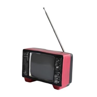 Imagem de Generic Estátua de resina decorativa de rádio vintage em formato de rádio retrô europeu para mesa, janela, quarto, café ou qualquer outro móvel, Rosa