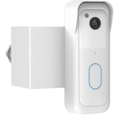 Imagem de Suporte de campainha Blink antifurto, suporte de porta de metal resistente para campainha de vídeo Blink, instalação sem perfuração, kits de campainha de porta de design transparente para aluguel e