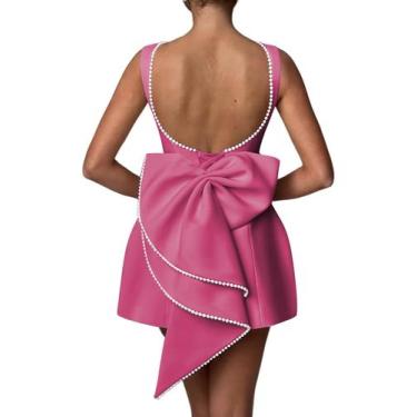 Imagem de Vestido Aosadin Satin para coquetel de formatura, convidado de casamen