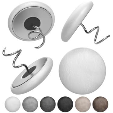 Imagem de MAICOBI Alfinetes torcidos de estofamento de couro para saias de cama – pacote com 12 suportes de tecido e tachas para capas de sofá, poltronas e costura DIY – Acessórios de estofamento com design de