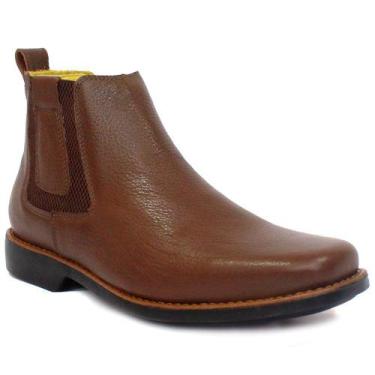 Imagem de 587CLA Bota masculina de couro forrada para trabalho marrom - CLACLE, 