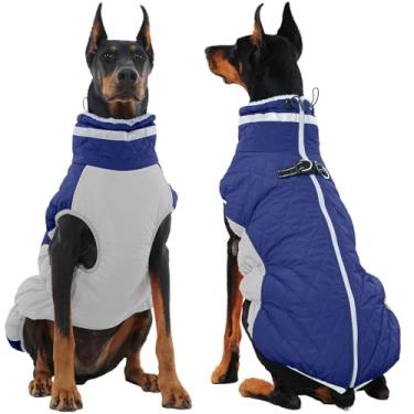 Imagem de Jaqueta de inverno para cães, aconchegante e reflexiva, impermeável, à prova de vento, quente, roupas de lã confortável para clima frio, roupas de lã com fecho de zíper para cães pequenos, médios e grandes, caminhando e caminhando