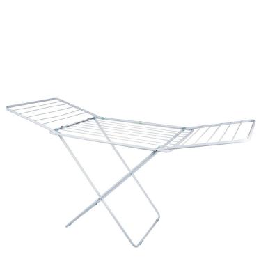 Imagem de Varal Para Roupa De Chão Com Abas Maxi Retrátil Dobrável Mor Cor Branco