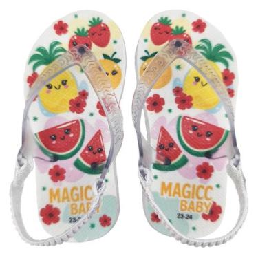 Imagem de Chinelo Menina Bebê Sandália Frutinhas e Flores Magicc Baby, 19/20