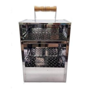 Imagem de Churrasqueira Queijo Coalho Inox Praia Camping - Brasafort