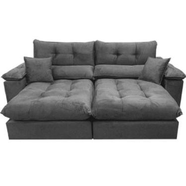 Imagem de Sofá Harissa com Molas Ensacadas 4 Lugares Retrátil e Reclinável 250cm