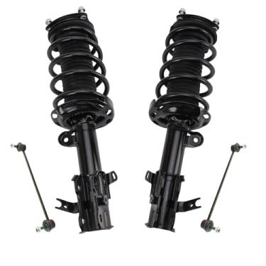 Imagem de TRQ Kit de suspensão dianteira Conjunto completo de suporte e mola helicoidal Link estabilizador de barra oscilante compatível com Acura ILX 2016-2021
