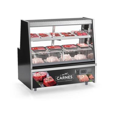 Imagem de Balcão de Açougue Refrigerado Turino Preto 220V GRTA-150 PR Gelopar
