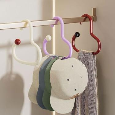 Imagem de Conjunto de 3 peças de anel redondo de dopamina para roupas, cachecol, toalha, gancho, portátil, suporte para pendurar, guarda-roupa, organizador de cabides (misto)