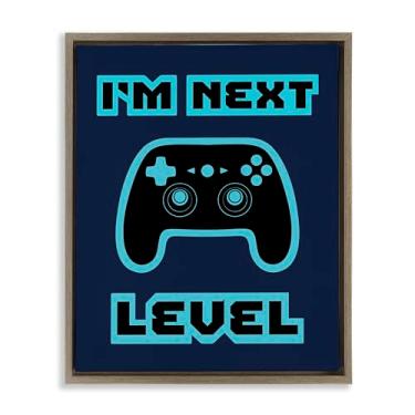 Imagem de Stupell Industries Arte de parede em tela flutuante cinza retrô I'm Next Level, design de Marcus Prime, 21 x 17