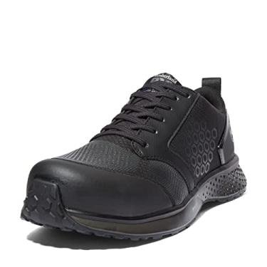 Imagem de Timberland PRO Tênis de trabalho masculino Reaxion Athletic Composite Toe, Preto/Cinza-2024 Novo, 9.5 Wide