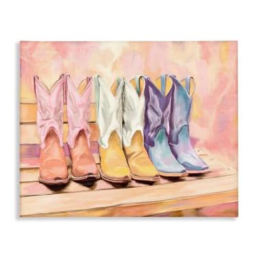 Imagem de Stupell Industries Arte de parede em tela trio de botas pintadas, design de Kim Allen, 61 x 76 cm