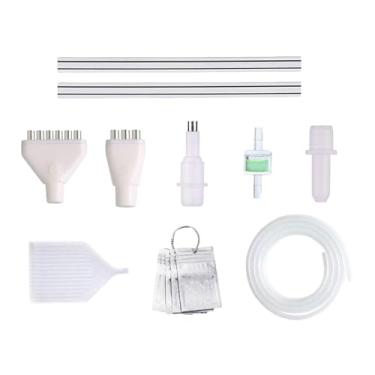 Imagem de Esquirla Caneta para pintura com diamantes DIY, compacta, com bandeja de armazenamento, filtro e tubo a vácuo, ideal para projetos detalhados de pintura com, Caneta Hexagonal Branca