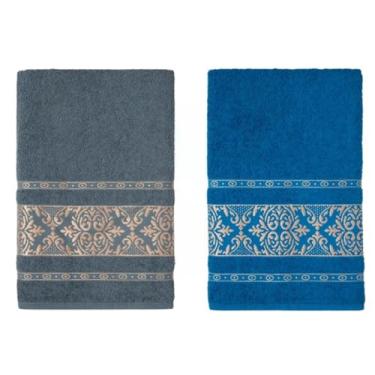 Imagem de Kit 2 Toalhas de Banho Gigante Luxo 74x150cm – 100% Algodão Macio e Absorvente (Vermelho e Rosa)