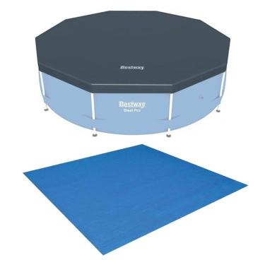 Imagem de Kit Com Capa 305 Cm Estrutural E Forro Bestway