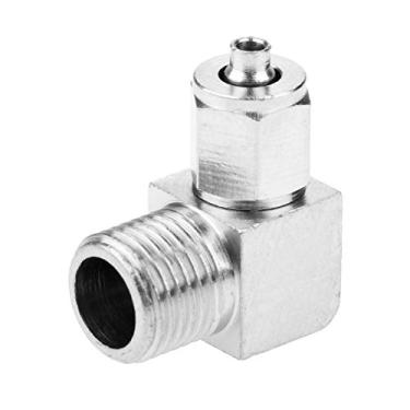 Imagem de 1/8"1/4" 3/8"1/2" thread o cotovelo pneumático encaixes rápidos conector de acoplador de acoplador de acoplador rápido Adaptador de conector 4mm-12mm YYDFPIIA (Color : PL4 01)