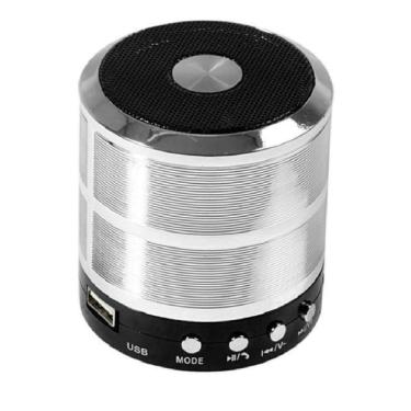 Imagem de Mini Caixa De Som Portátil Speaker Ws-887 Prata C