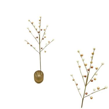 Imagem de Haste Pascoa Ovo Perolado Marrom Claro Bege 53cm